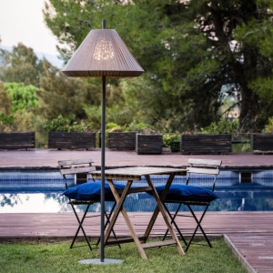 Lampa de podea iluminat exterior decorativ SAIGON 195/T70 gri/maro 127351 universul-luminii.ro