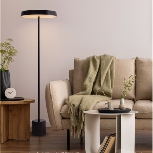 Lampa de podea LED design modern VETRO negru, D-40cm 152771 universul-luminii.ro