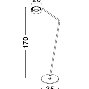 Lampa de podea moderna LED AFI 152501 universul-luminii.ro