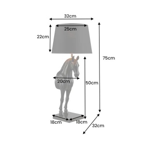 Lampa decorativa, Cal, Negru, BLACK BEAUTY 75cm 166631 universul-luminii.ro