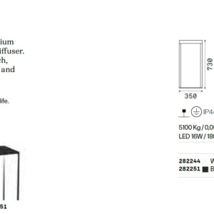 Lampa LED de podea pentru exterior Ipotesi pt h73 alb 119541 universul-luminii.ro