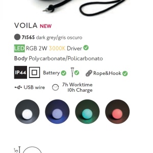 Lampa LED RGB portabila iluminat exterior decorativ IP44 VOILA 189691 universul-luminii.ro