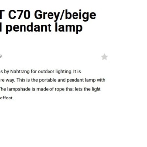 Lampa/Pendul portabil iluminat exterior decorativ SAIGON hole cap C70 gri/bej 217731 universul-luminii.ro