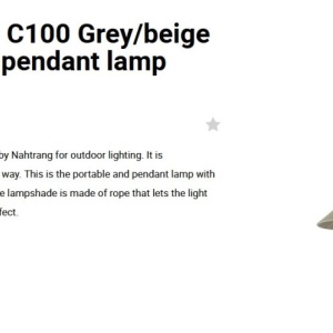 Lampa/Pendul portabil iluminat exterior decorativ SAIGON hole cap C70 gri/bej 217741 universul-luminii.ro