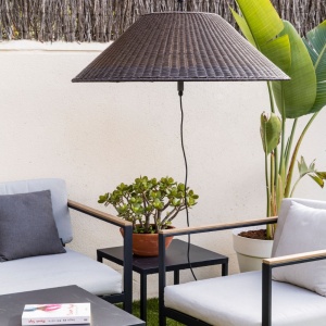 Lampa/Pendul portabil iluminat exterior decorativ SAIGON hole cap W100 gri/maro 127701 universul-luminii.ro