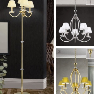 Lampadar cristal Swarovski elegant de lux Avala nickel plated H-158cm 198471 universul-luminii.ro