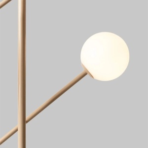 Lampadar cu 4 globuri sticla si metal bej Copenhagen 248411 universul-luminii.ro