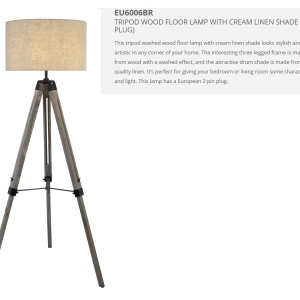 Lampadar de podea cu trepied design elegant Easel EU6006BR SRT 74371 universul-luminii.ro