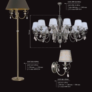Lampadar design clasic realizata manual, Cristal Swarovski Luca - Img 11