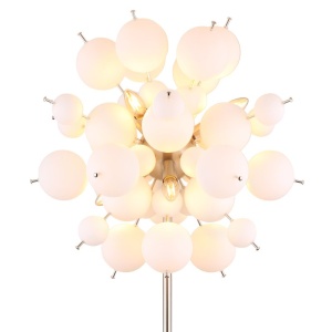 Lampadar design modern UDO 6L nickel/alb 157541 universul-luminii.ro