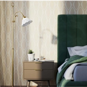 Lampadar din alama si abajur ceramic Zefira - Img 11