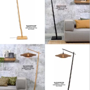 Lampadar din bambus Bali M natur, 60cm 194061 universul-luminii.ro