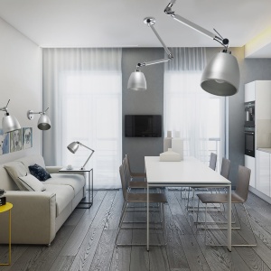 Lampadar directionabil design modern ZYTA L alb - Img 6