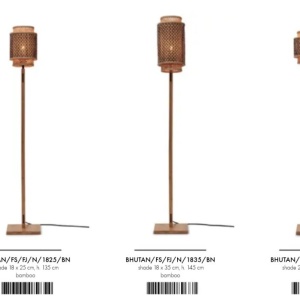 Lampadar eco din bambus Bhutan S nat/18x25 bl/nat 176531 universul-luminii.ro