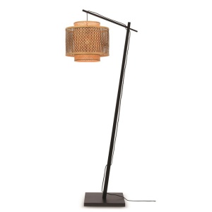 Lampadar eco din bambus Bhutan S negru, 40cm