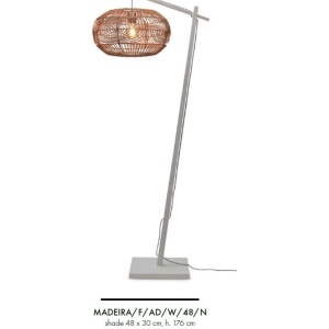Lampadar eco din bambus cu ratan Madeira white/48cm, nat 213351 universul-luminii.ro