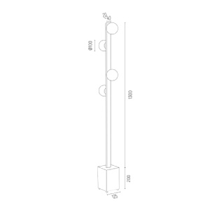 Lampadar, Lampa de podea cu 4 surse de lumina FREEMONT 201751 universul-luminii.ro