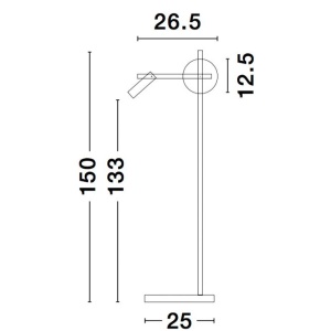 Lampadar, Lampa de podea cu reader LED JOLINE NVL-9919532 91501 universul-luminii.ro