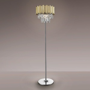 Lampadar/Lampa de podea design elegant Tiara crom/auriu - Img 4