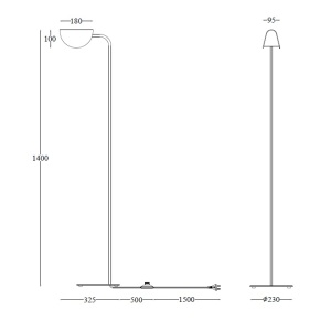 Lampadar, Lampa de podea design high-tech minimalist Mollis 100661 universul-luminii.ro