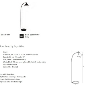 Lampadar, lampa de podea design modern Dial alb - Img 5
