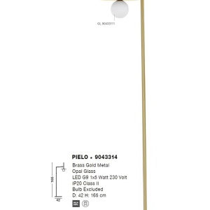 Lampadar/Lampa de podea design modern PIELO auriu 138721 universul-luminii.ro