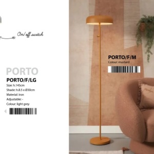 Lampadar/Lampa de podea din metal Porto mustar 224141 universul-luminii.ro