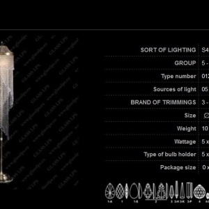 Lampadar, lampa de podea LUX cristal Bohemia S45 012/05/3 182671 universul-luminii.ro