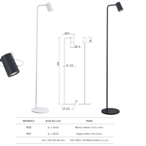 Lampadar/Lampa de podea minimalista SAL neagra 133151 universul-luminii.ro