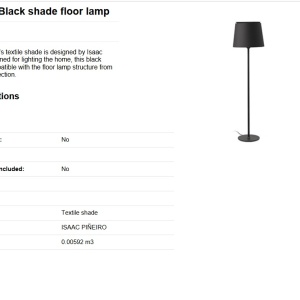 Lampadar / Lampa de podea moderna design elegant SAVOY neagra 189951 universul-luminii.ro