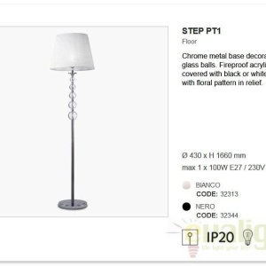 Lampadar, lampa de podea STEP PT1 NERO 032344 47281 universul-luminii.ro