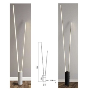 Lampadar LED design modern minimalist VERTICAL 44W alb - Img 4