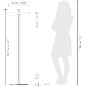 Lampadar LED design scandinav Asteria floor - anthracite grey 2338 VTC - Img 3