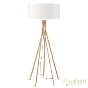 Lampadar realizat din materiale naturale, durabile si ecologice, KILIMANJARO/F alb