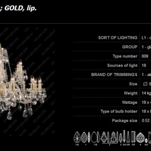 Lustra 18 brate cristal Bohemia L11 009/18/1-A - Img 4