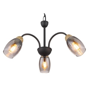 Lustra 3L design modern Gerly negru 135161 universul-luminii.ro