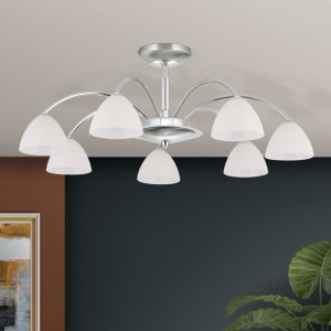 Lustra aplicata 7 brate elegant design modern OPALDESIGN, satin - Img 3