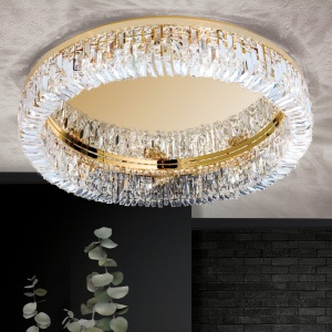 Lustra aplicata cristal Schöler design modern de lux Ring 75cm gold 95841 universul-luminii.ro