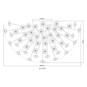 Lustra aplicata design elegant KATRINA 60cm auriu 64135D1 GL 247251 universul-luminii.ro