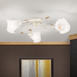 Lustra aplicata design elegant SISI 3L ivory-gold 156731 universul-luminii.ro
