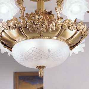Lustra aplicata design floral LUX realizata manual Rose 162361 universul-luminii.ro