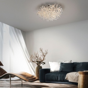 Lustra aplicata design magnific, crom, diametru 60cm, RICICLE - Img 12