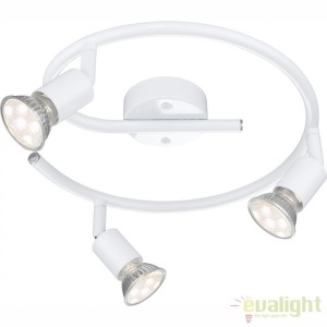 Lustra aplicata design modern 3 spoturi alba GU10 LED Olana / Oliwa 57381-3L GL