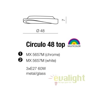 Lustra aplicata design modern 48cm Circulo Top chrom - Img 4
