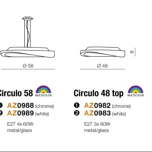 Lustra aplicata design modern 48cm Circulo Top White - Img 4