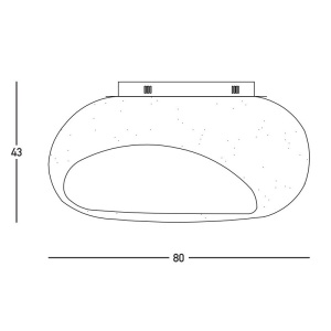 Lustra aplicata design modern decorativ FIBERGLASS 80cm - Img 4