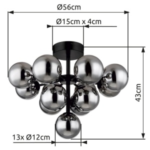 Lustra aplicata design modern GRAPPY 13L - Img 6