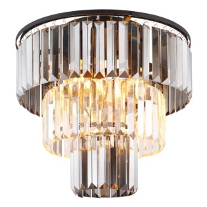 Lustra aplicata design modern NAXIS 3L negru/fumuriu - Img 1