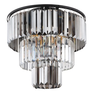 Lustra aplicata design modern NAXIS 3L negru/fumuriu - Img 4