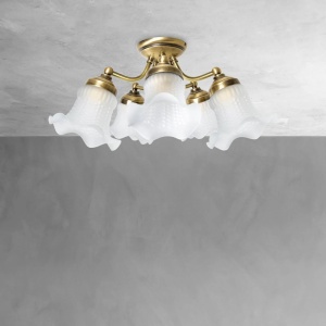 Lustra aplicata din alama design italian Glass Bell 5L - Img 2